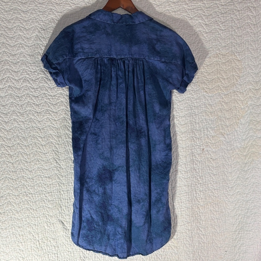 Cynthia Rowley Indigo High Low Dress 100% Linen - Picture 5 of 5